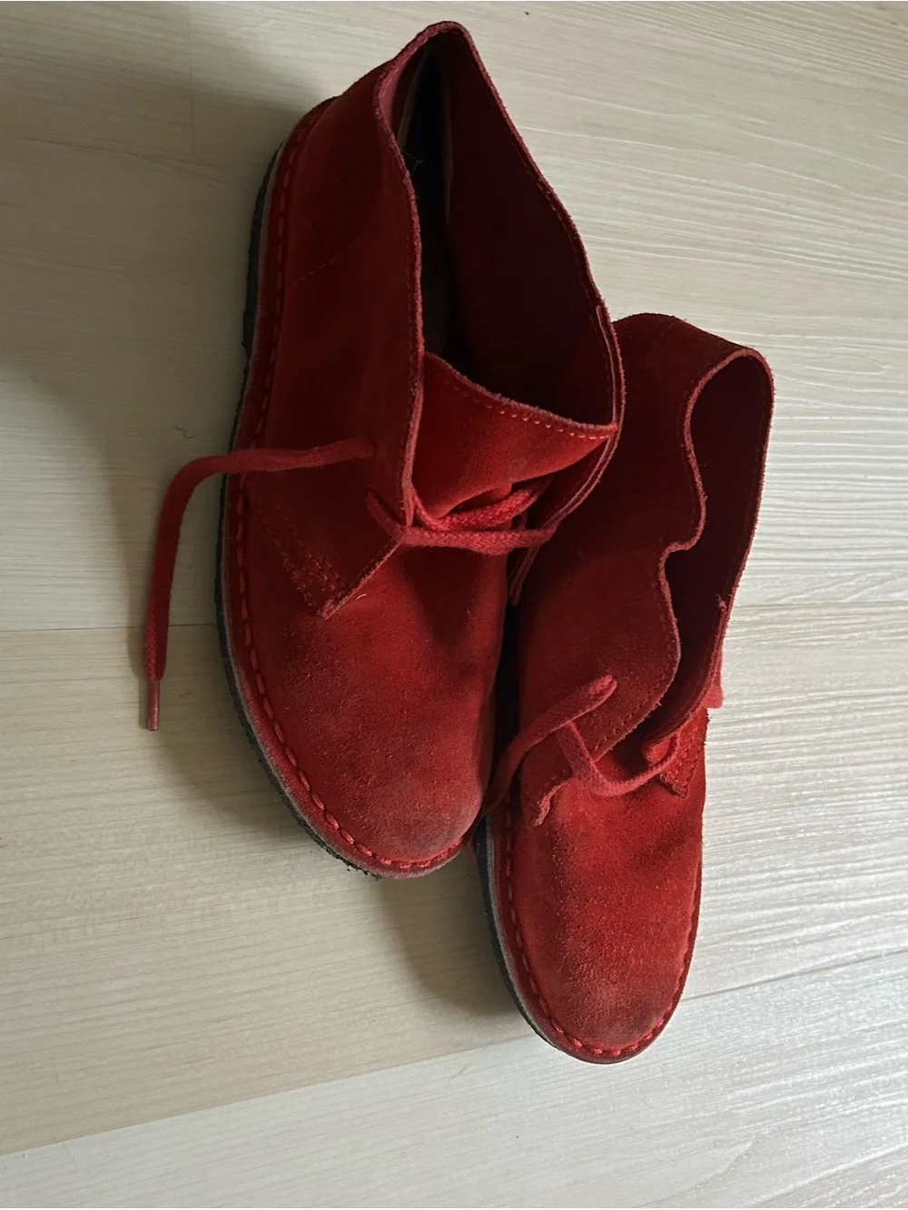 Crewcuts Red Suede Boys Dress Chukka Shoes